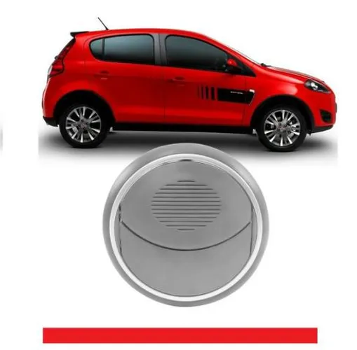 Difusor de Ar Lateral central Novo Palio g 5 2012 Doblo Cinza c Aro Prata valor unitário