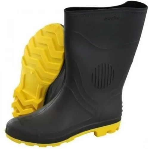 Bota Motoqueiro Borracha Pvc Galocha De Chuva Solado Amarelo (Entrega grátis)