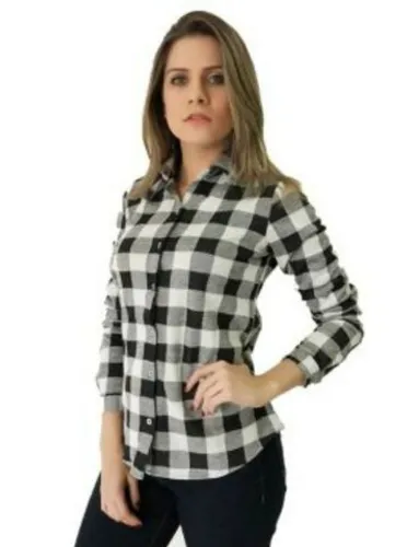 Camisa feminina xadrez