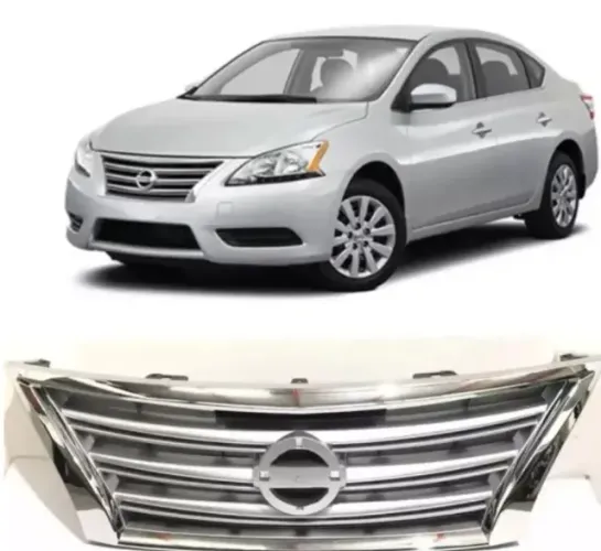 Grade Parachoque Nissan Sentra 2014 2015 2016 Com Friso Cromado