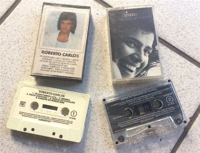 2 Fitas K7 Cassete Roberto Carlos E Simone