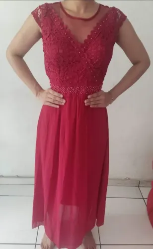 Vestido longo festa vermelho