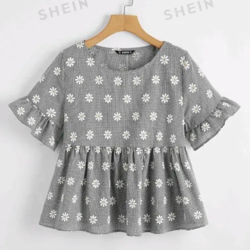 Blusa quadriculada 