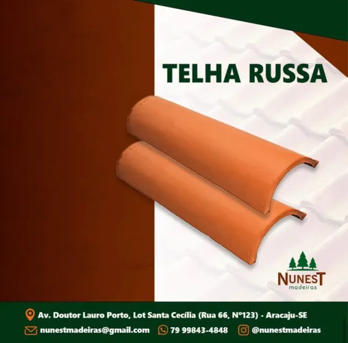 TELHA COLONIAL RUSSA TELHADO