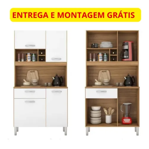 Armário de cozinha com menor preço da Ilha ! Entrega e montagem grátis !