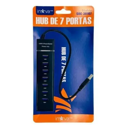 Hub USB 3.0 com 7 Portas USB Super Rápida lacrado