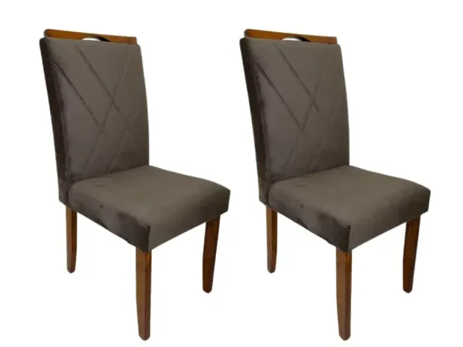 Cadeiras Califórnia 2 unidades Cinamomo/Marrom Frete Grátis - Até 12x S/ Juros 