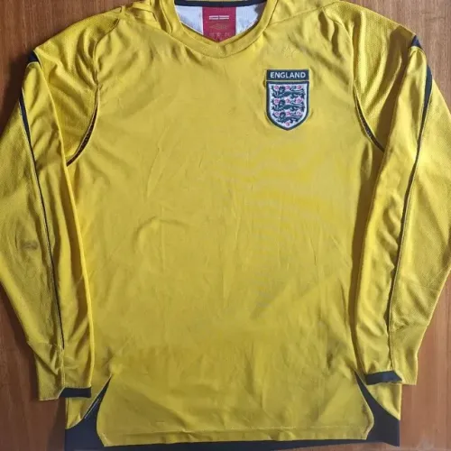 Camisa Original 2006 Manga Longa Seleção Inglaterra Amarela Umbro G