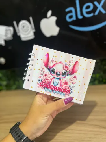 Mini Caderninho de Pintura - Colorindo com Stitch