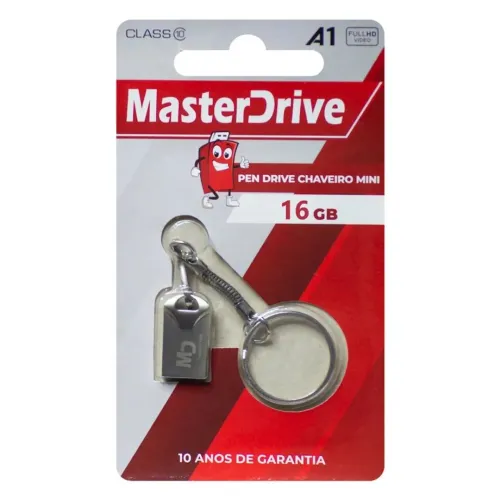 Pen Drive Chaveiro Mini 16GB MasterDrive - Novo