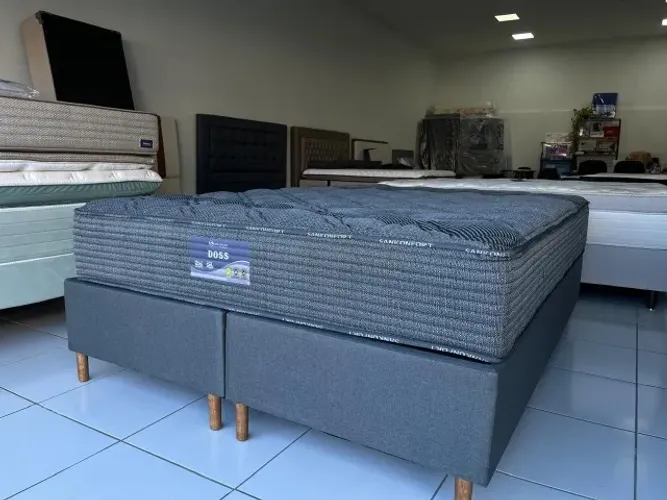 Cama Box Queen Nova Sankonfort Molas Ensacadas D50 Conforto +Firme Pronta Entrega!