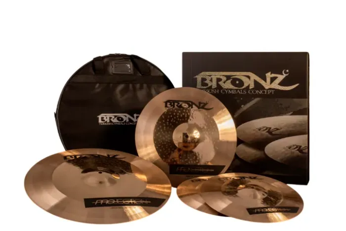 Kit Pratos de Bateria Bronz Projection Hh 14 Cr 16 Rd 20 C/bag Bronze B10