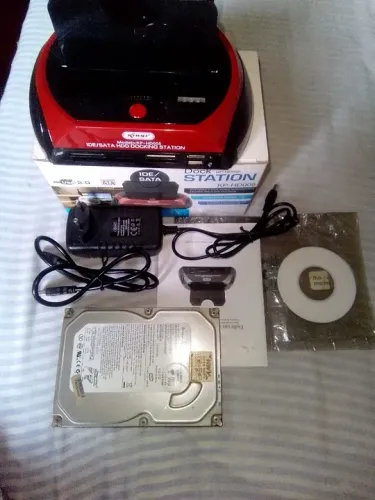 dock station kp-hd006 (ide/sata e demais portas)somente testada 2 vezes+HD sata seagate 80