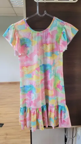 Vestido colorido tamanho 12