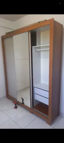Roupeiro 3 Portas New Panamá c/Espelho - Entrega e montagem grátis
