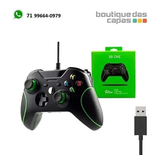 CONTROLE COM FIO XBOX ONE KNUP PC KP-5130