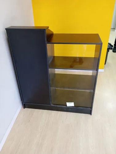 BALCÃO CAIXA PRETO 100% MDF NOVO