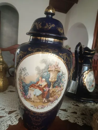Potiche 45hx 25L bojo Limòges importado, antiguidade em caixa original 