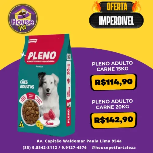 Racao Premium Pleno Adulto Carne