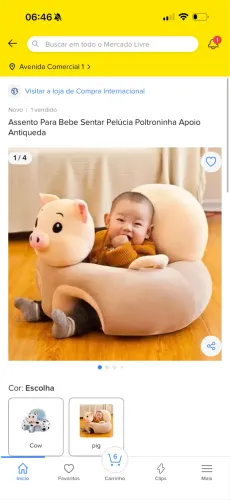Pelúcia para bebê sentar