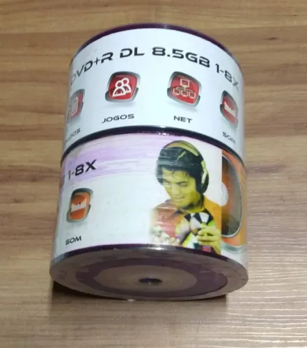 DVD Lacrado 50 Dvd Novos DVD+R DL 8.5GB 1-8X 