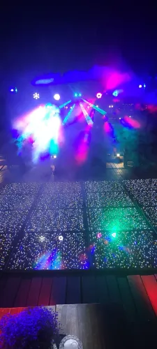 DJ Pista de led Azul Diamante Gold Som 