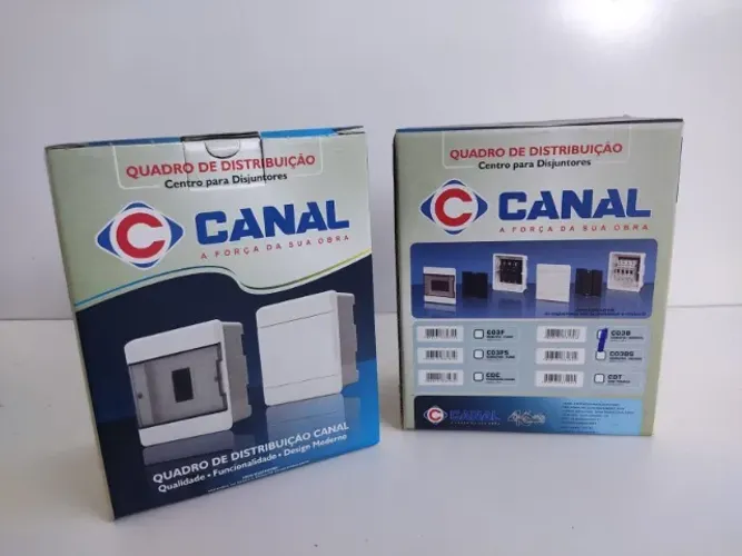 Centrinho Caixa Distribuição Fumê 3 Disjuntores Nema 4 Din.