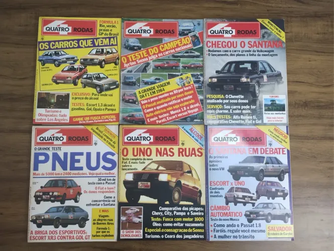 Coleção 9 revistas 1984 Revista Quatro Rodas (4 rodas)