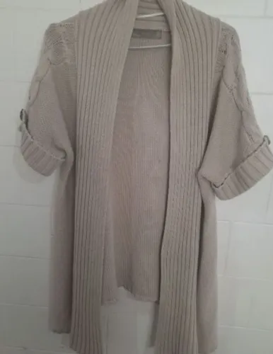 Cardigan de Tricô Bege