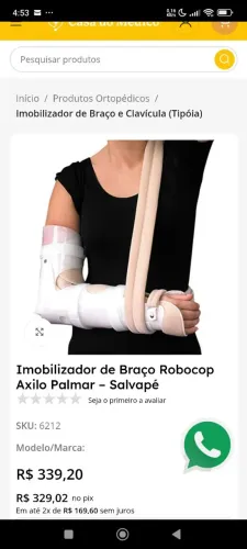 Imobilizador de braço Robocop 