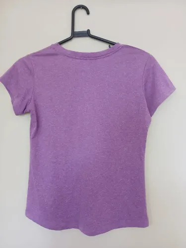 Blusa Lilás Treino Seminova P - Lilás Mesclado Dry Fit Academia Treino Baby Look Feminina 