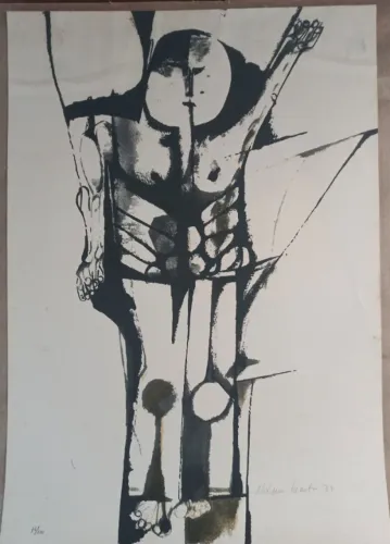 Gravura de Aldemir Martins - Quadro em serigrafia   