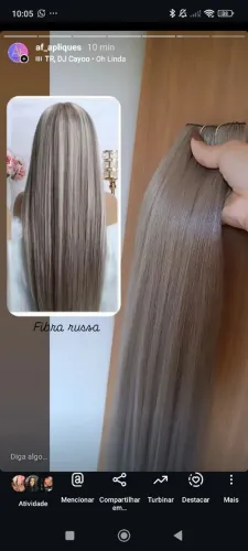 Fibra Russa para Alongamento de Cabelo - 100% Humana