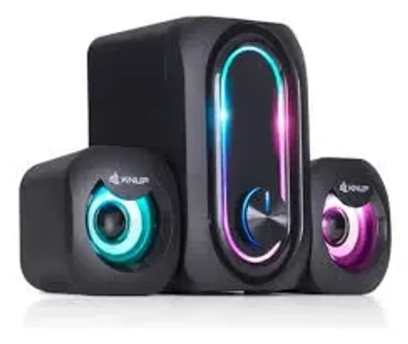 Caixa De Som 2.1 Caixinha Pc Gamer Computador Bluetooth Led