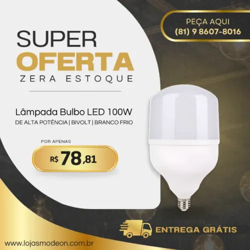 lampada led bulbo 100w