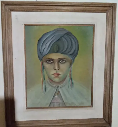 Quadro a óleo antigo Ramatis