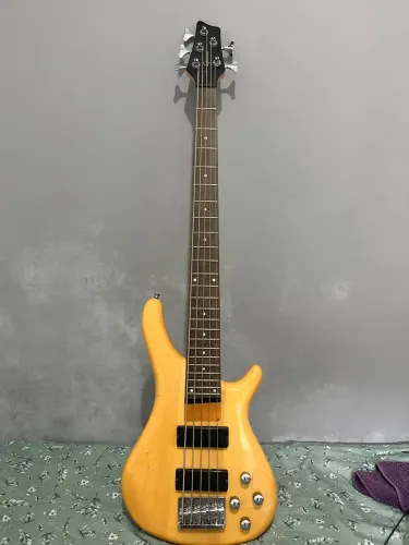 Contrabaixo 5 cordas Giannini + acessórios 