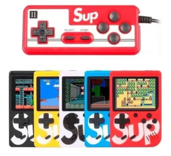 Mini game vídeo game portátil recarregável com controle 400 jogos 