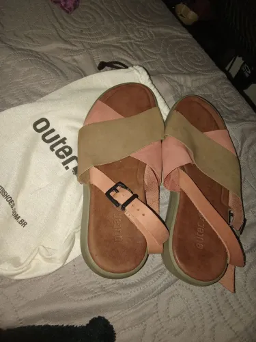 Sandália Couro Outer Marrom 35