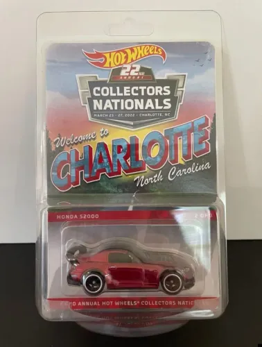 HOT WHEELS HONDA S2000 VERMELHO CONVENÇÃO NACIONAL DE COLECIONADORES CHARLOTTE REAL RIDERS