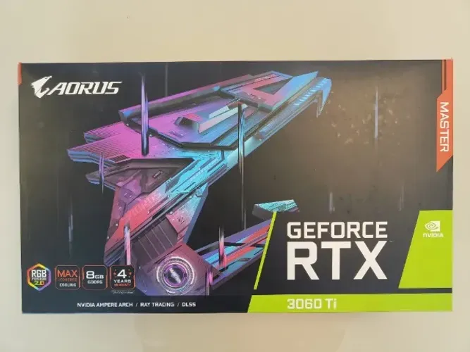 Placa de Vídeo Gigabyte AORUS GeForce RTX 3060 Ti MASTER 8GB