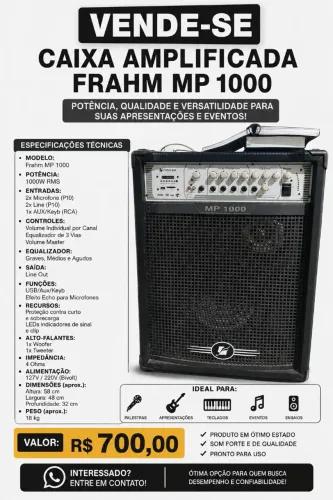Caixa Amplificada Frahm MP1000