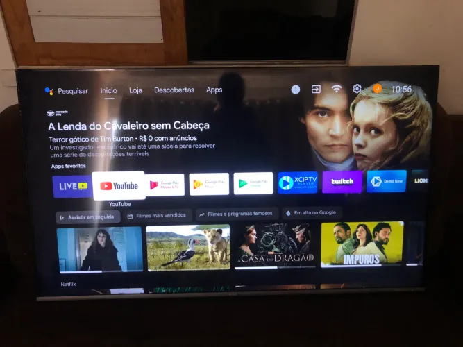 Tv Philco 55 smart 4k bluetooth borda infinita muito nova imagem perfeita