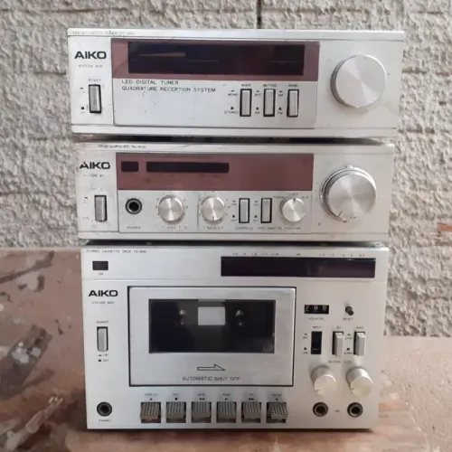 mini system aiko troco p outros aparelhos d som vintage