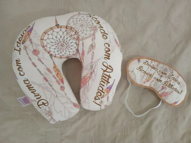Almofada de pescoço + máscara de dormir (Novo)