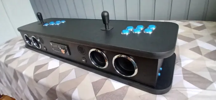 Fliperama portátil alto padrão e caixa bluetooth botões em led