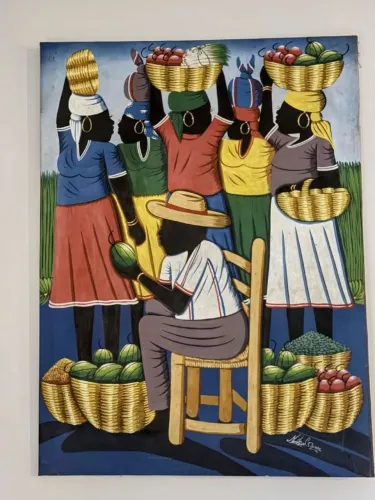 Pintura original do Haiti medida 60x90