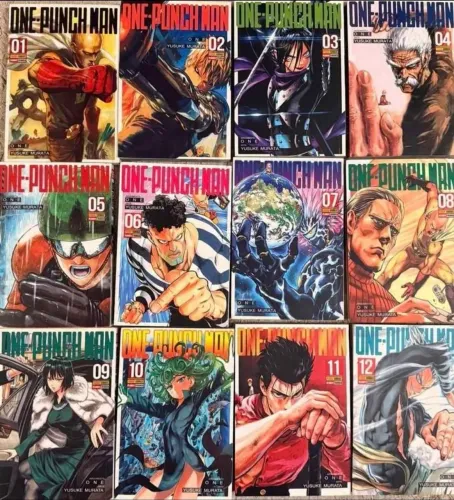 Mangás One Punch Man Vol. 1 ao 12 ? Coleção Completa Inicial ? Excelente Estado