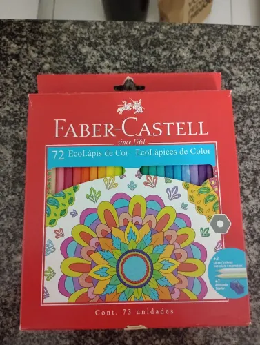 Faber-Castell EcoLápis 72 cores (73 unid) + apontador - novo