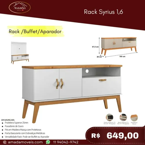 Rack Syrius 1,6 - à pronta entrega 